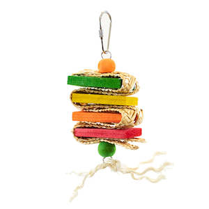 Budgies Finches Canaries: Criss-Cross Short-Stack 15cm | Budgie Activity Toy