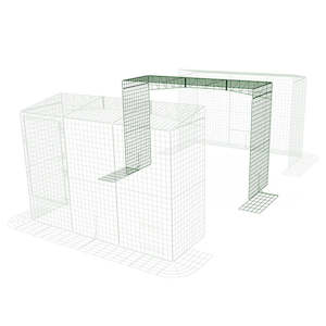 Zippi Runs Playpens: Extension Kit For Double Height Run With Skirt | 3x2 to 3x3