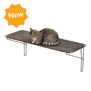 Outdoor Cat Shelf - Textured Brown | Omlet