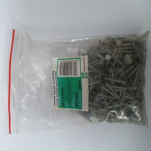 Products: JH 250g Bag of 25mm x 2.5mm annular-threaded Galvanised nails
