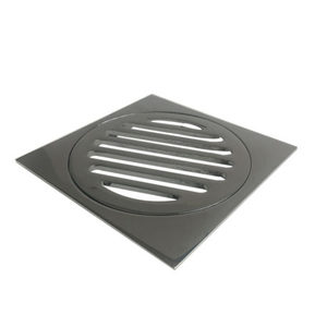 Products: NZ Home 100x100mm Square Chrome Brass Floor Waste Shower Grate”