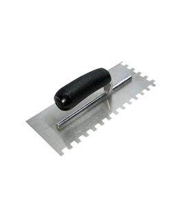 Products: QEP 10mm Sq notch steel Trowel (11″x4.7″)