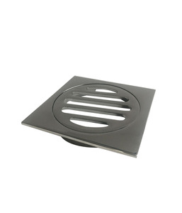 Products: Green Home – Chrome 80mm square Floor Waste Shower Grate