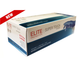 Products: ELITE 100pk Blue (XL) Nitrile longcuff disposable Gloves