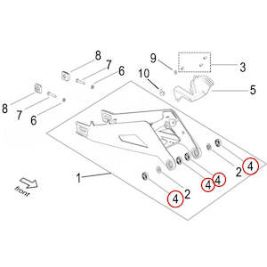 All: Surron Light Bee X/L1E - Swingarm Pivot Bearing (MPC: Z-6000-2RS-26-10-08)