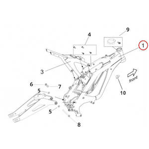 Surron Light Bee X/L1E - Frame Assembly (No-Paint) (MPC:41100-YQ2B-0000)
