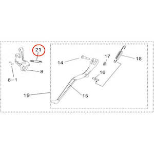 All: Surron Light Bee X/L1E - Side Stand Spring Pin A (MPC:41554-YQ2A-0000)