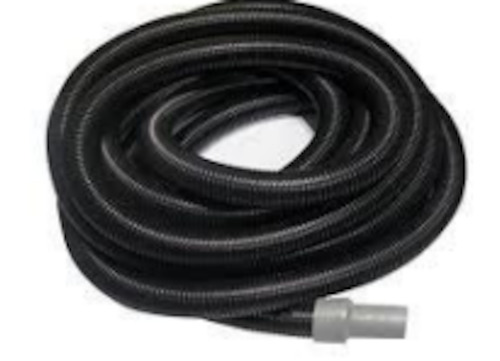 Pool Hose Black (12M HOSE w 38mm WHITE Cuffs)