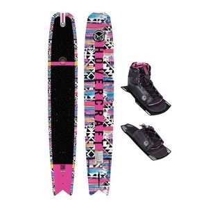 Waterski: Hovercraft Tribal Pink Medium Waterski w/ Stance 110 Binding