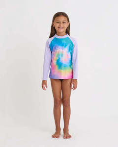 Children: Youth Girls LS Rashie - Tie Dye