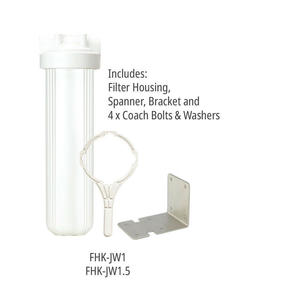 Big Jumbo Housings: Filter Housing Kit "Jumbo" 1.5" FPTw/PR with Spanner & Bracket