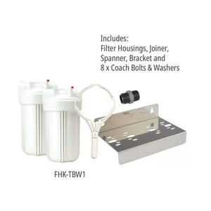 Big Jumbo Housings: Filter Housing Kit Twin "Big" 1" FPTw/PR with Spanner & Bracket