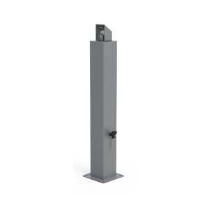 Outdoor Drinking Fountains: Aqua Hydrate "Powder Coated Aluminium" - Shrouded Push Button Bubbler Only, And Side Tap | Excludes Filter
