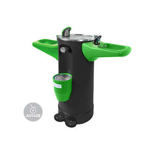 Outdoor Drinking Fountains: Universal 2 AquaBubbler Pedal Operated Drinking Tap