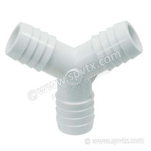 Barb Style Fittings And Metal Clips: 3-quarter inch Wye Barb