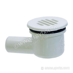 Suction And Drainage: Low Profile Drain 3-quarter barb connection WHITE