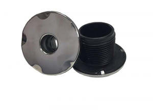 CMP 2” Cluster Scalloped Jet Face Graphite Grey and Stainless Steel