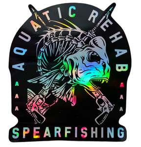 Holographic Snapper Skeleton Sticker