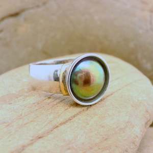 1. Pearl Two-tone Ring - January Dawn Pearl