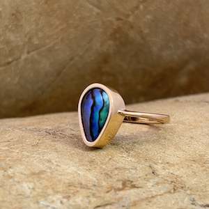 Rings: Pearl Fantail Tear Drop Ring - 9ct