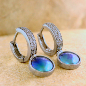 Engagement: Pearl & CZ Betz Earrings - Mini