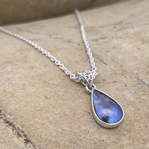 Pearl Marcella Teardrop Necklace - Sterling Silver