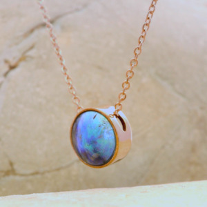 Gifts For Her: Pearl Sunrise Necklace - Rose Gold 9ct