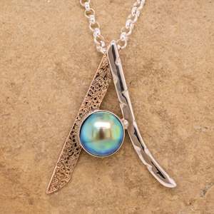 Bespoke Jewellery: Pearl Bar Necklace - Two-tone