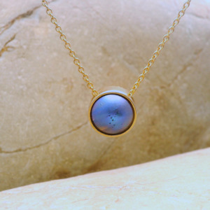 The Pink Collection: Pearl Sunrise Necklace - Yellow Gold 9ct