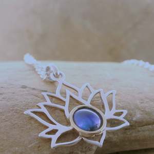 September Pacific: Pearl Lotus Necklace
