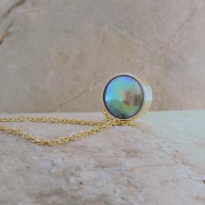 October Rainbow: Pearl Sunrise Necklace - 9ct Yellow Gold