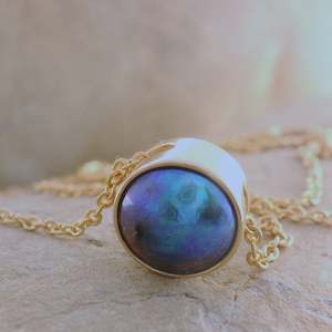 Pearl Moonrise Necklace - 9ct Yellow Gold