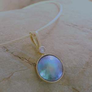 Pearl Azure Sun with Catch Necklace - 18ct Yellow Gold