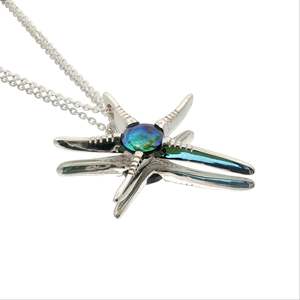 All Jewellery: Birth Pearl Starfish Necklace - Sterling Silver