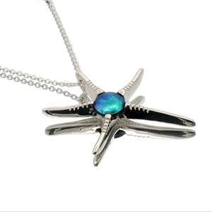 Regular Priced: Birth Pearl Starfish Necklace - Sterling Silver