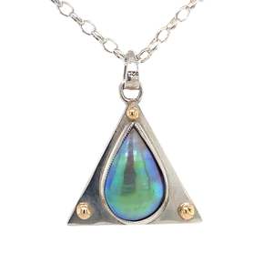 Pearl Pyramid TearDrop Necklace