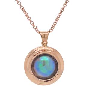 Pearl Solitaire Necklace - Large Band RG