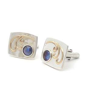 Regular Priced: Blue Pearl Koru Cufflinks