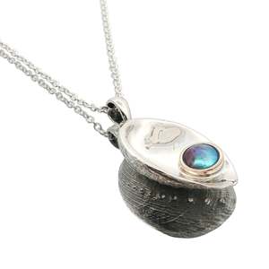 Something Blue: Two-Tone Paua Pearl Small Paua Shell Necklace