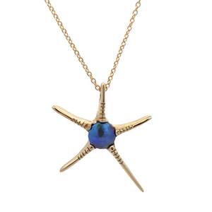 9ct Gold Paua Pearl Starfish Necklace