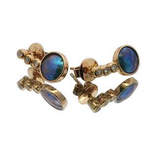 December Aurora: December Birth Pearl Orion Earrings - 18ct Yellow Gold