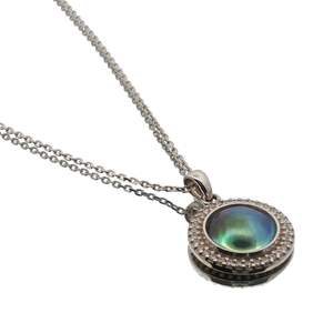 Pendants: Sterling Silver Paua Pearl Blue Essence Necklace