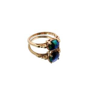 Rings: 9ct Yellow Gold Paua Pearl Heart of The Koru Ring
