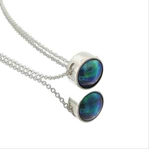Miss Universe New Zealand - Sterling Silver Paua Pearl Glow Moon Necklace