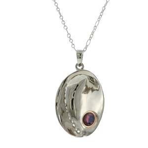 July Birth Pearl - Two-Tone Paua Pearl Large Paua Shell Necklace