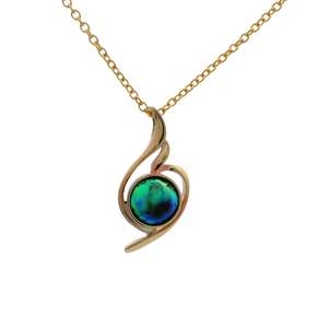 Regular Priced: 9ct Yellow Gold Paua Pearl Twist Necklace