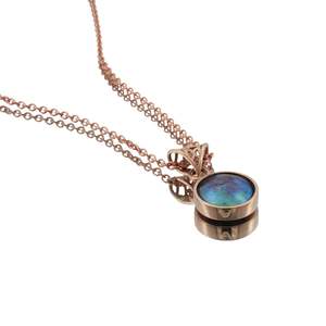 March Birth Pearl - 9ct Rose Gold Paua Pearl Marcella Necklace
