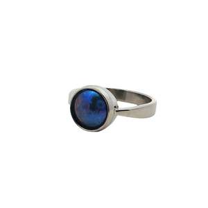 Classic And Timeless: July Birth Pearl - Platinum Paua Pearl Neptune Ring