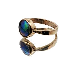 Modern And Trendy: 9ct Yellow Gold Paua Pearl Neptune Ring