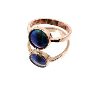 Bohemian And Free Spirited: September Birth Pearl - 9ct Rose Gold Paua Pearl Neptune Ring
